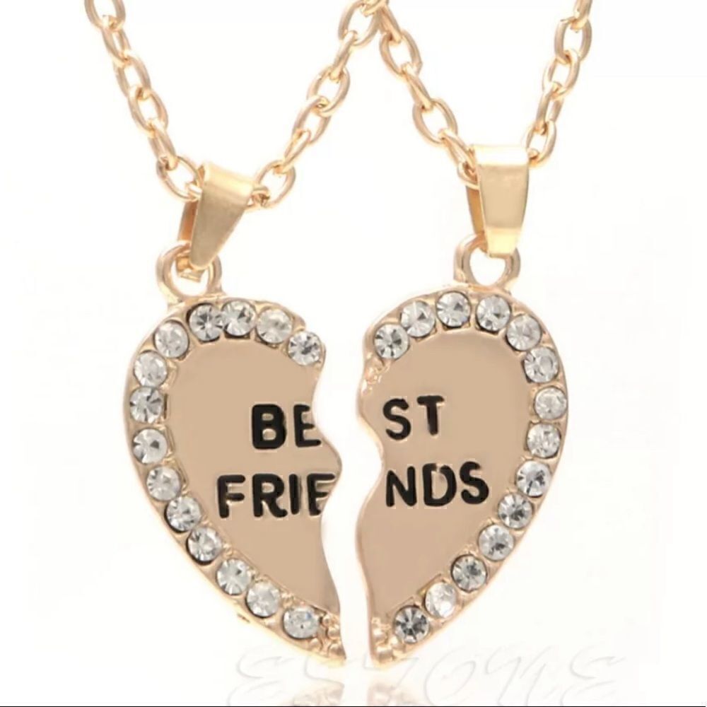 💜Unisex 2 Pcs Best Friend Necklace - Picture 3 of 5
